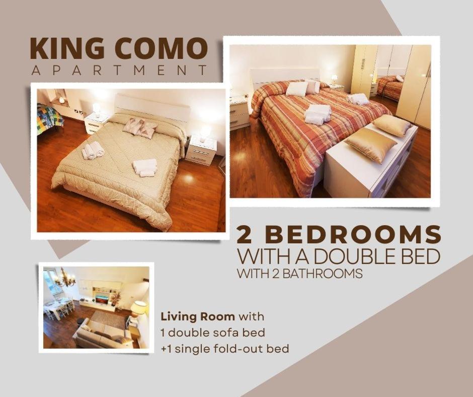 King Como Lake Center 9 Posti Letto- Grande Terrazza - 2 Bagni Privati Buitenkant foto