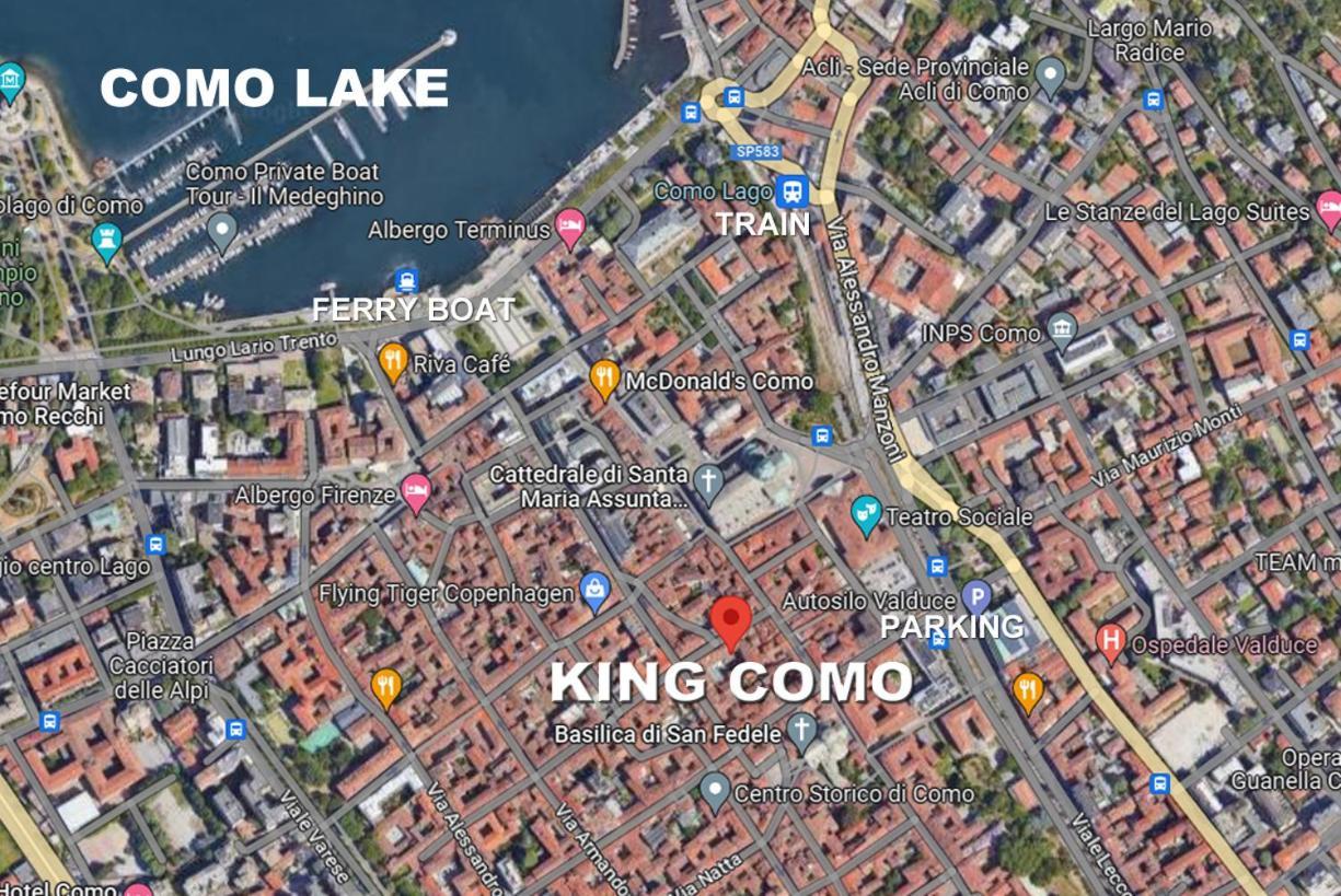 King Como Lake Center 9 Posti Letto- Grande Terrazza - 2 Bagni Privati Buitenkant foto